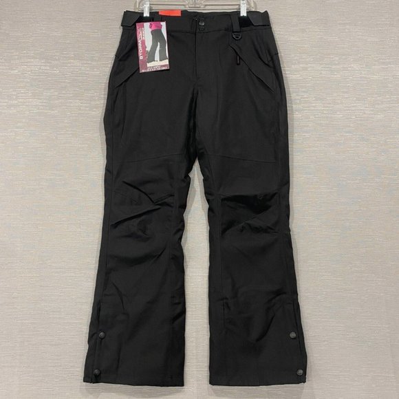 NEW SunIce Stormpack Women's Size Medium Black Snow Ski Pants with Boot Gaiters - Picture 1 of 15